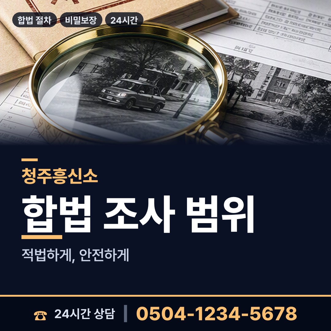 청주 봉명2.송정동 외도탐정 상담 안내
